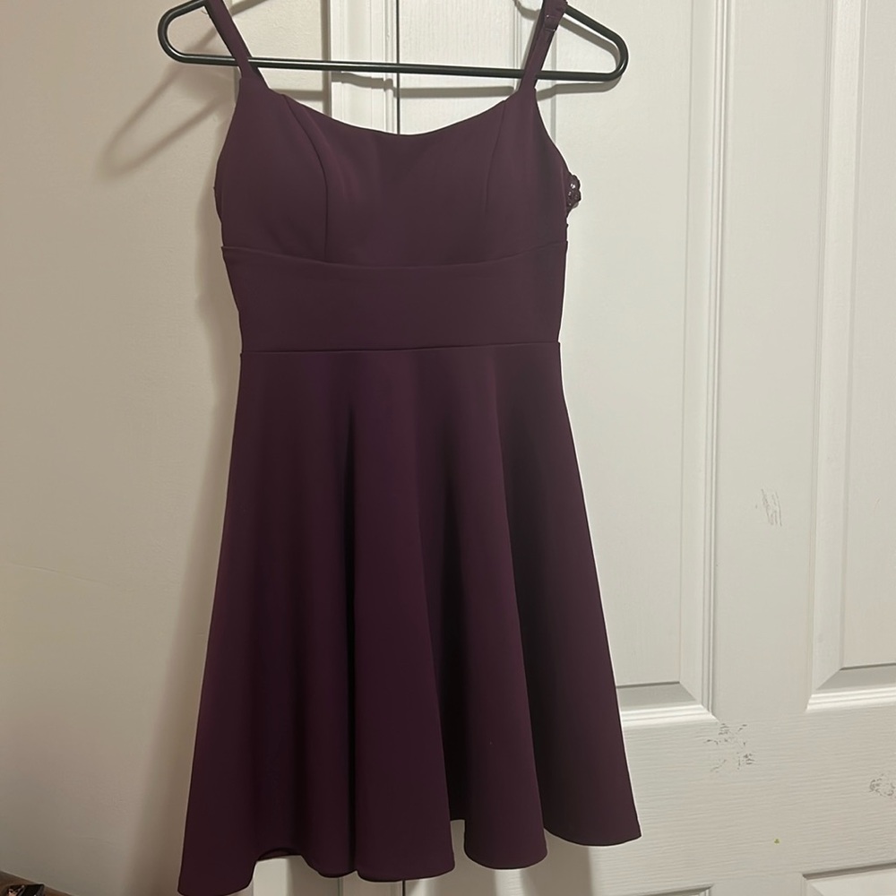 purple hoco dress